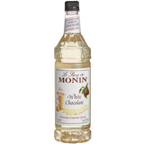 Monin Premium White Chocolate Flavoring Syrup 1 Liter - 4/Case