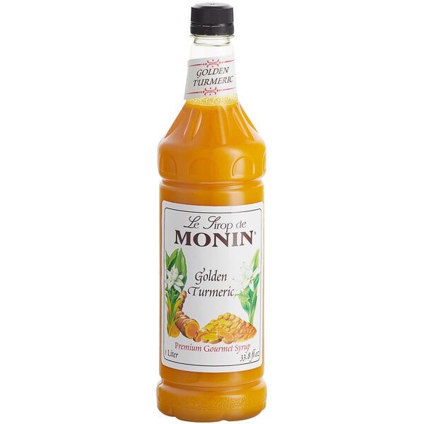 Monin Premium Golden Turmeric Flavoring Syrup 1 Liter - 4/Case