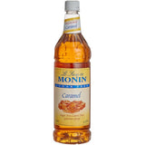 Monin Sugar-Free Caramel Flavoring Syrup 1 Liter - 4/Case