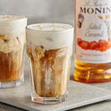 Monin Premium Salted Caramel Flavoring Syrup 1 Liter - 4/Case
