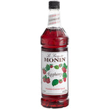 Monin Premium Raspberry Flavoring / Fruit Syrup 1 Liter - 4/Case