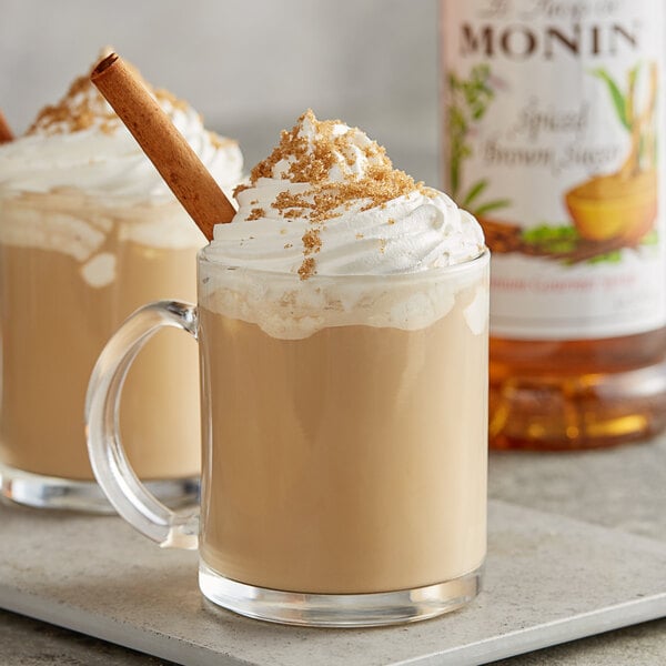 Monin Premium Spiced Brown Sugar Flavoring Syrup 1 Liter - 4/Case