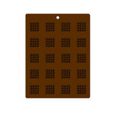 Flexible Chocolate Mold: Waffle, 28mm: 20 Cavites