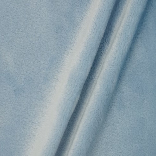Smooth Minky Faux Fur Polyester Fabric - Solid Color, 60" Width, 385 GSM (1 Yard)