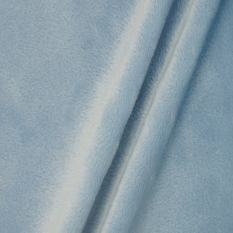 Smooth Minky Faux Fur Polyester Fabric - Solid Color, 60" Width, 385 GSM (1 Yard)
