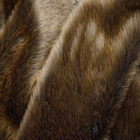 Brown Short Pile Faux Fur Fabric