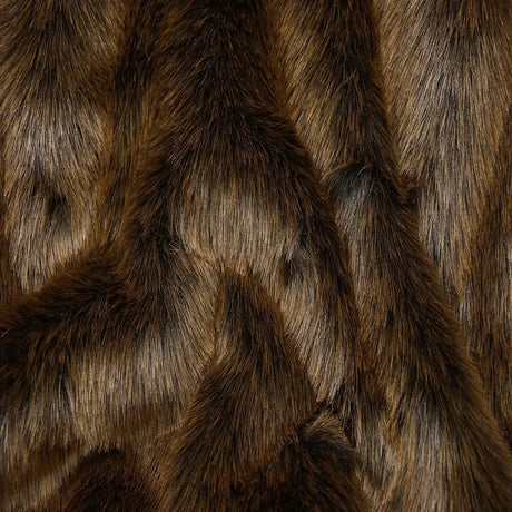 Brown Short Pile Faux Fur Fabric