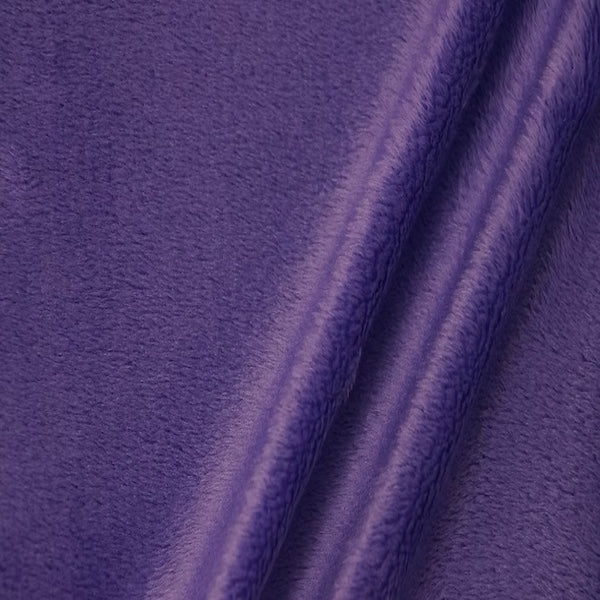 Smooth Minky Faux Fur Polyester Fabric - Solid Color, 60" Width, 385 GSM (1 Yard)
