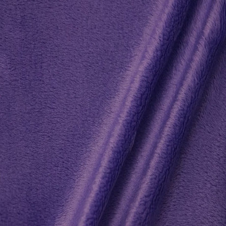 Smooth Minky Faux Fur Polyester Fabric - Solid Color, 60" Width, 385 GSM (1 Yard)