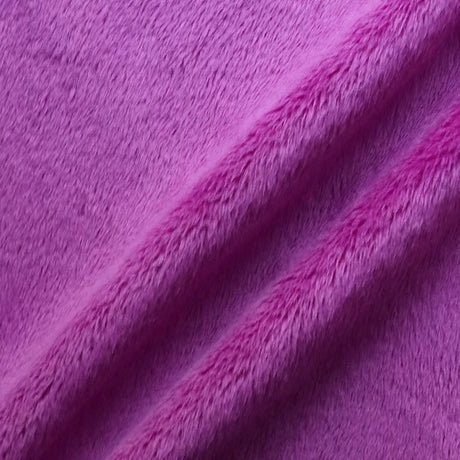 Smooth Minky Faux Fur Polyester Fabric - Solid Color, 60" Width, 385 GSM (1 Yard)