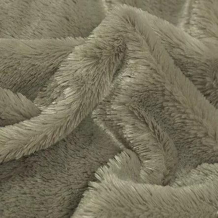 Grey Rich Minky Bear Fabric,