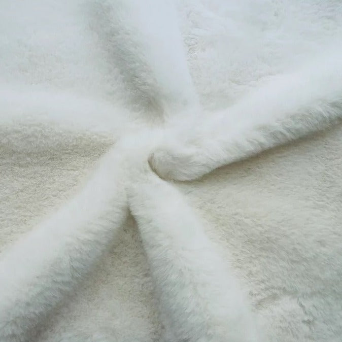 White Ultra Soft Bunny Minky Fabric