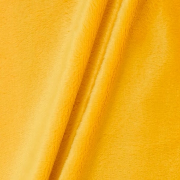 Smooth Minky Faux Fur Polyester Fabric - Solid Color, 60" Width, 385 GSM (1 Yard)