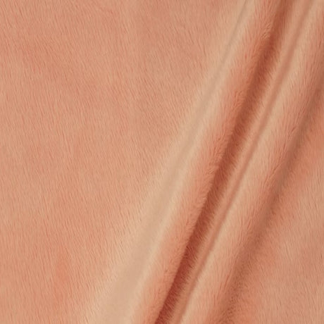 Smooth Minky Faux Fur Polyester Fabric - Solid Color, 60" Width, 385 GSM (1 Yard)