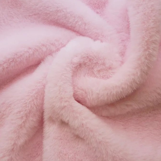 Pink Ultra Soft Bunny Minky Fabric,