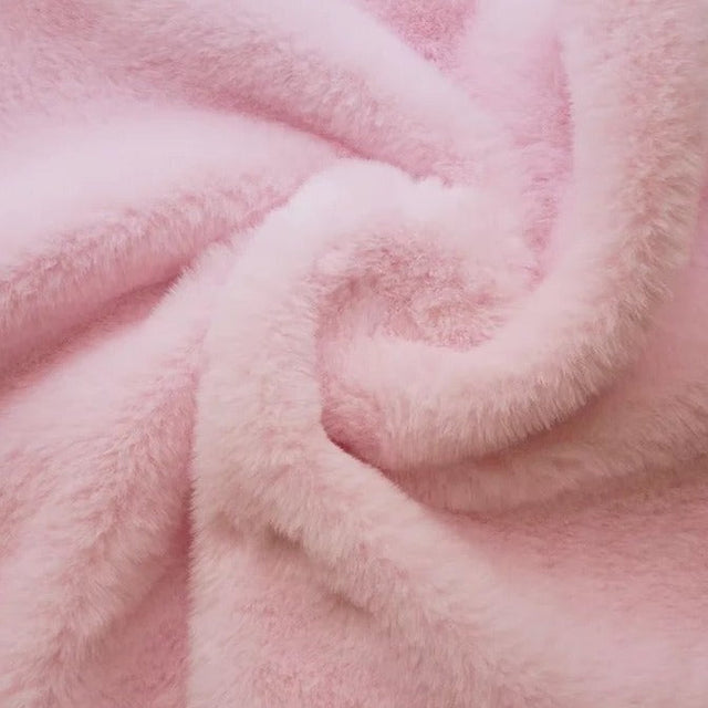 Pink Ultra Soft Bunny Minky Fabric,