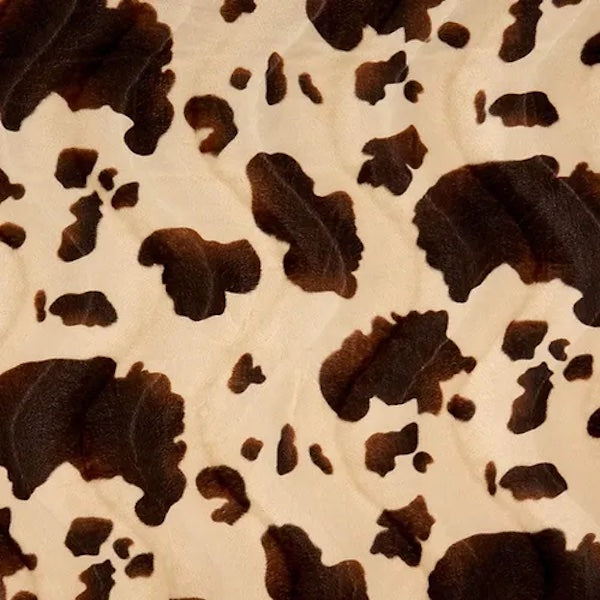 Faux Fur Cow Print Velboa Fabric