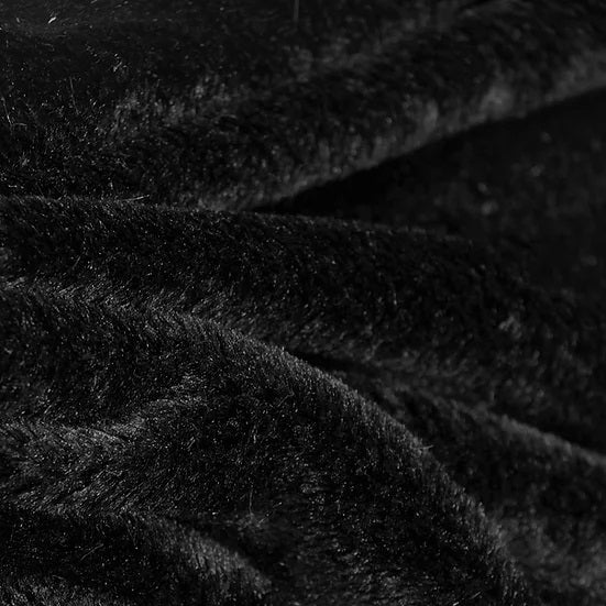 Black Rich Minky Bear Fabric,
