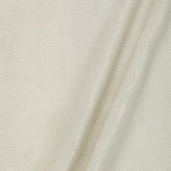 Smooth Minky Faux Fur Polyester Fabric - Solid Color, 60" Width, 385 GSM (1 Yard)