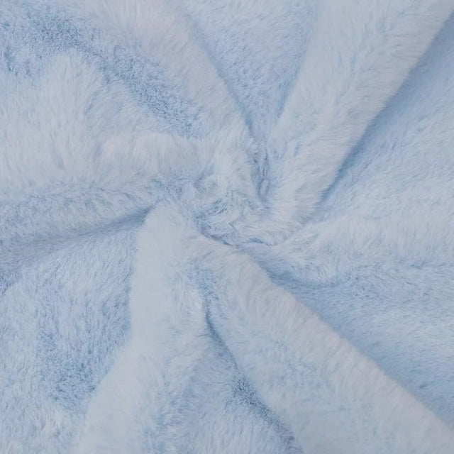 Blue Ultra Soft Bunny Minky Fabric, Default Title
