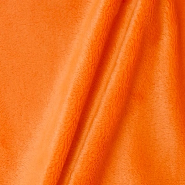 Smooth Minky Faux Fur Polyester Fabric - Solid Color, 60" Width, 385 GSM (1 Yard)