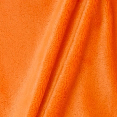 Smooth Minky Faux Fur Polyester Fabric - Solid Color, 60" Width, 385 GSM (1 Yard)