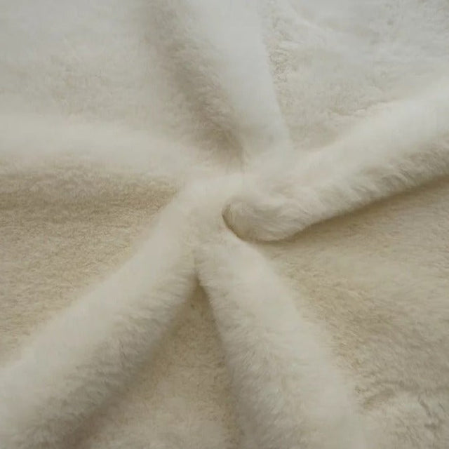 Cream Ultra Soft Bunny Minky Fabric,