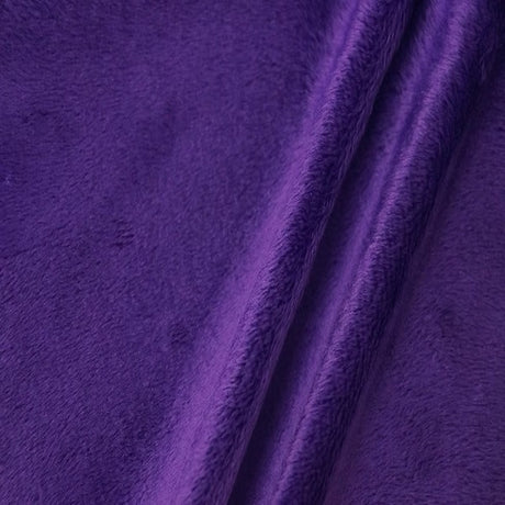 Smooth Minky Faux Fur Polyester Fabric - Solid Color, 60" Width, 385 GSM (1 Yard)