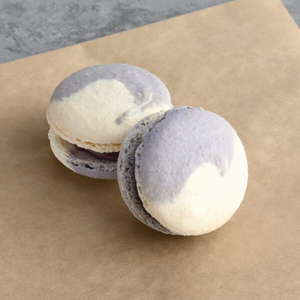 Macaron Centrale Chocolate Espresso Caramel Macaron - 50/Case