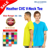 BELLA + CANVAS® Heather CVC Short Sleeve V-Neck Tee