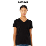 BELLA + CANVAS® Women's Relaxed Heather CVC V-Neck Short Sleeve T-Shirt - 6405CVC