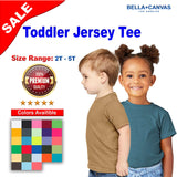 BELLA + CANVAS® Toddler Jersey Crew Neck Shot Sleeve T-Shirt