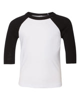BELLA + CANVAS® Toddler Three Quarter Sleeve Baseball Tee