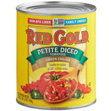 Red Gold Petite Diced Tomatoes & Green Chiles 28 oz. Can - 12/Case