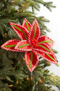 22" Red, White and Green Velvet Stem
