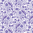 Cotton Print Purple Yolanda Birds and Branches Fabric 44/45"