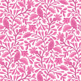 Cotton Print Bubblegum Roux Birds and Branches Fabric 44/45"