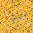Cotton Fabric Yellow Heart Blossoms Love Ink 3384 44/45"