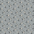 Cotton Print Gray Heart Blossoms Love Ink 3384 Fabric
