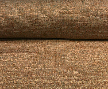Rawhide Copper Slubbed Textured Cotton Polyester Fabric - Copper Orange Dark Taupe, 54" Width (1 Yard)