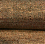Rawhide Copper Slubbed Textured Cotton Polyester Fabric - Copper Orange Dark Taupe, 54" Width (1 Yard)