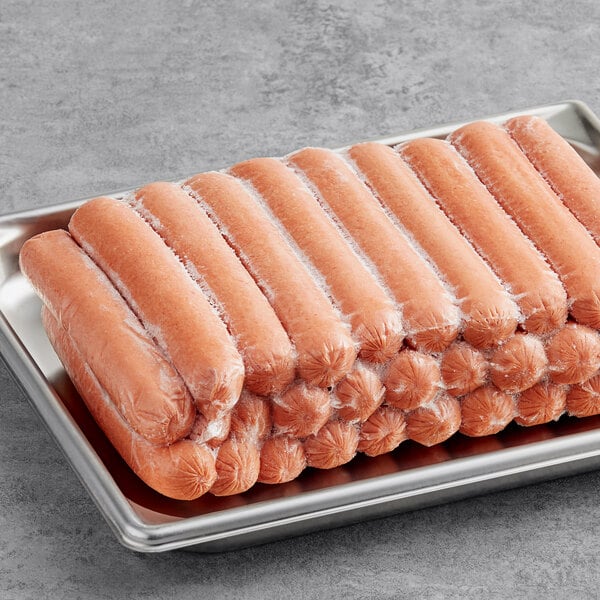 Nathan's Famous 6" 6/1 Beef Franks - 60/Case