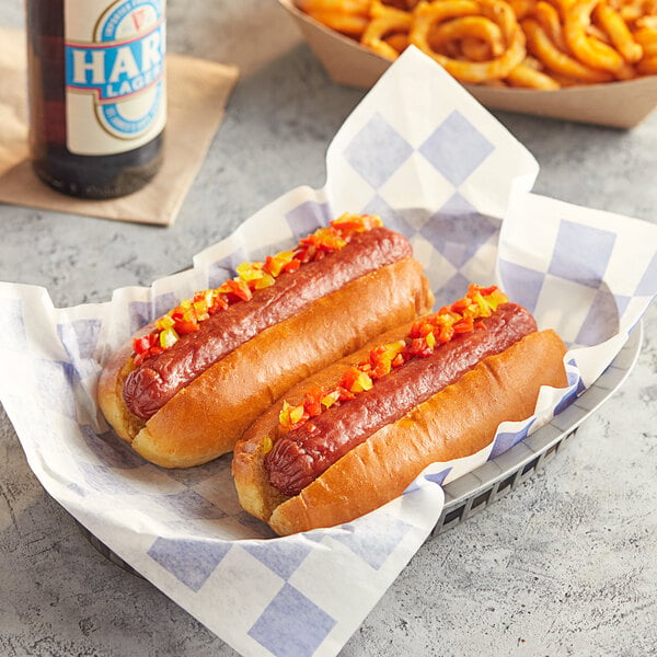 Nathan's Famous 6" 6/1 Beef Franks - 60/Case