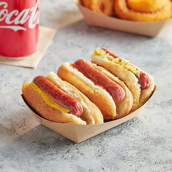 Nathan's Famous 3 1/2" 1.5 oz. Beef Slider Franks - 106/Case