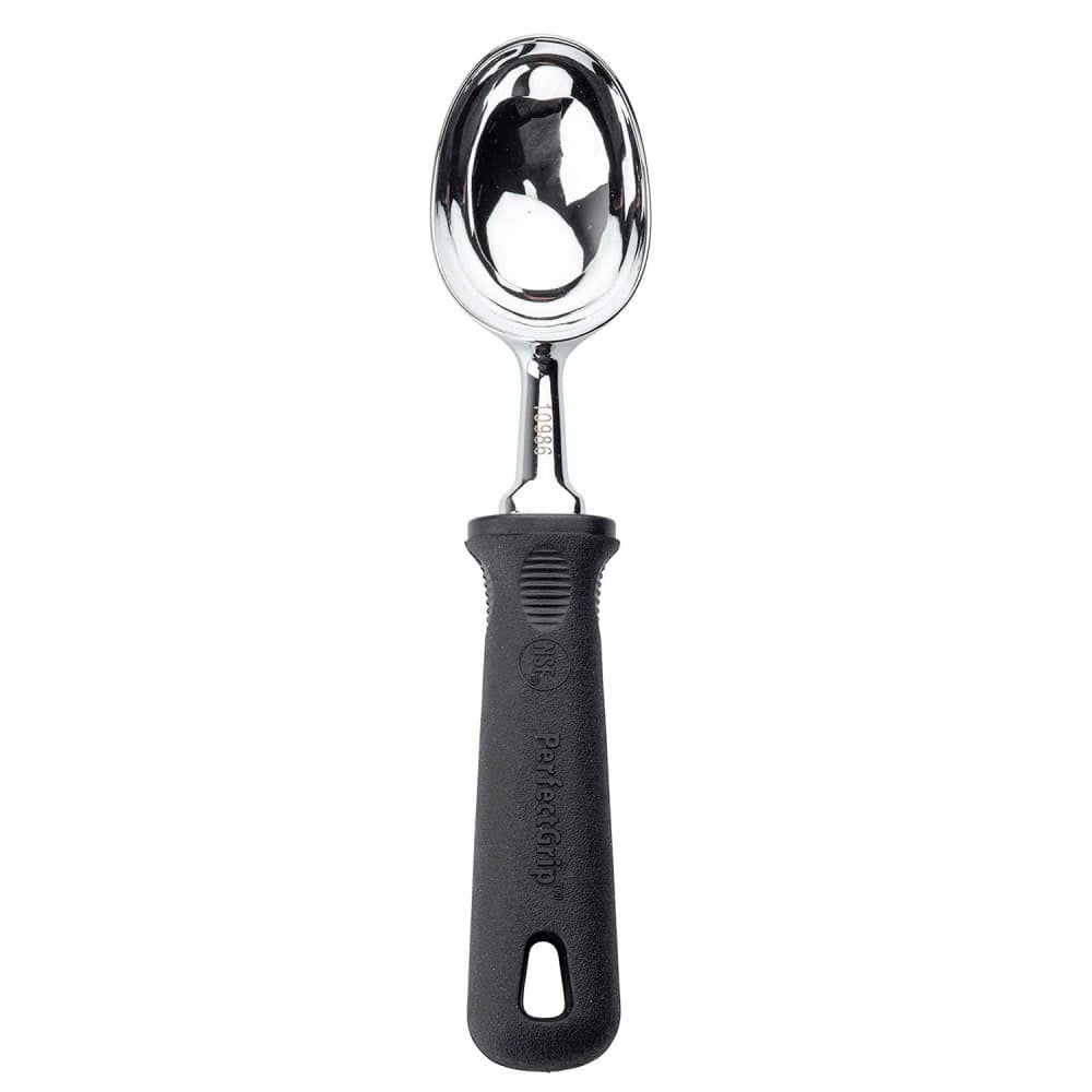 Ice Cream Scoop Size 60 Chrome Plated Non Slip Black Grip