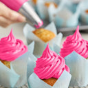 Rich's Allen Bright Pink Buttrcreme Icing - 15 lb. Pail