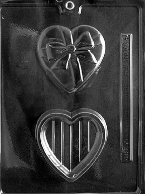 Heart With Bow Pour Box Chocolate Mold - LPV084