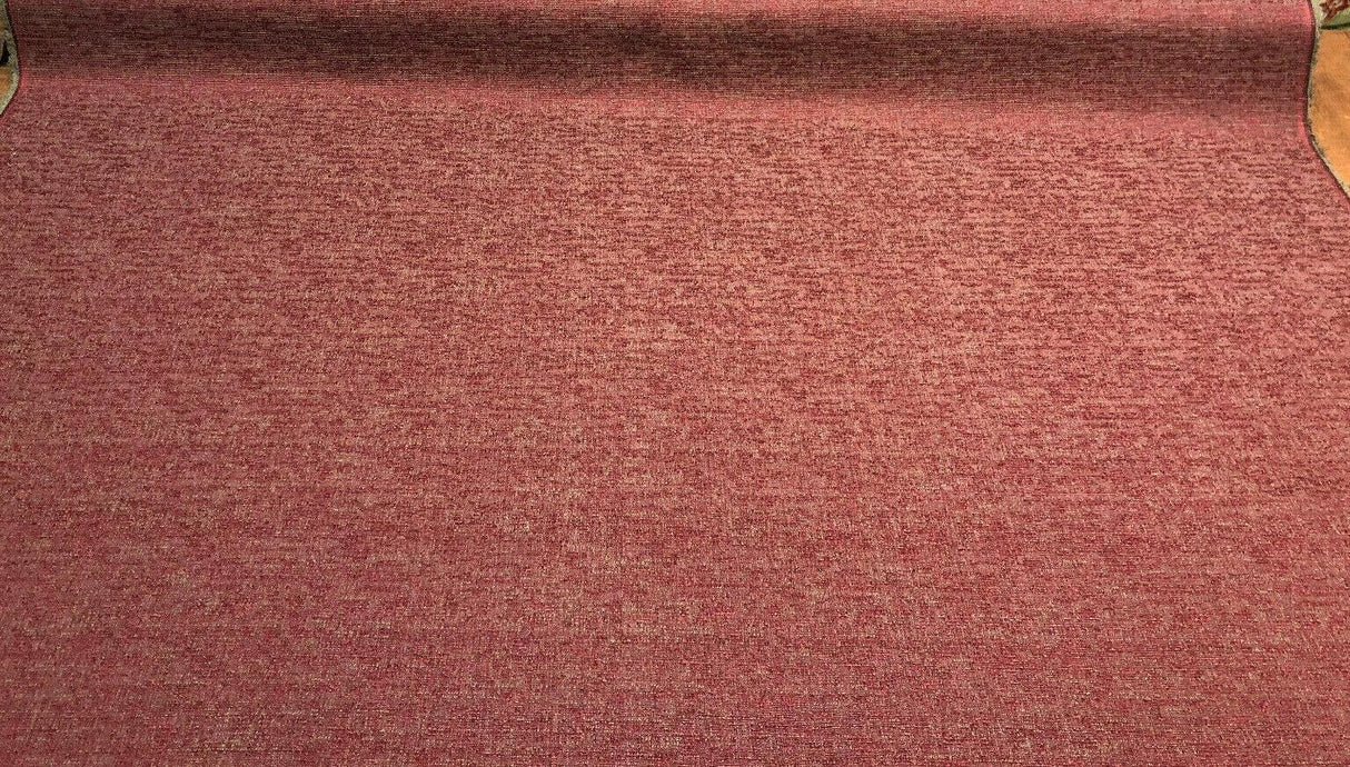 Rawhide Monarch Cotton Polyester Fabric - Burgundy Red Slubbed Textured, 54" Width (1 Yard)