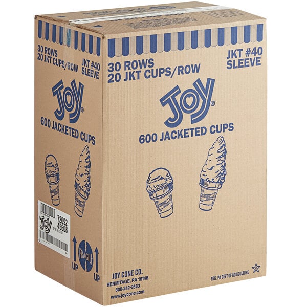 JOY #40 Flat Bottom Jacketed Cake Cone - 600/Case