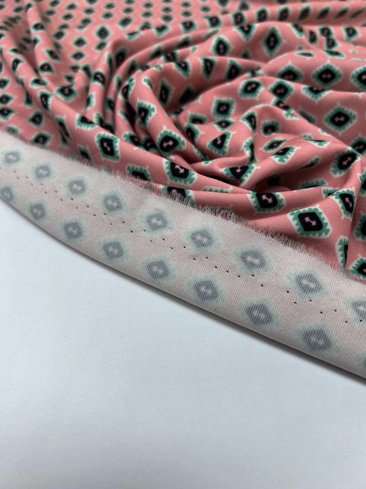 Polyester Elastane Printed Knit Green Pink